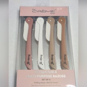 The Crème Shop Retractable Multi-Purpose Razors - Pink, White, Beige, Tan